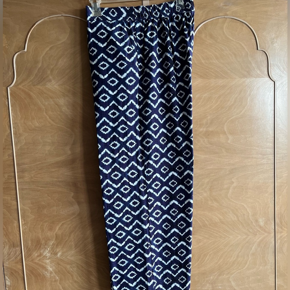 Loft NEW M navy blue and white pants